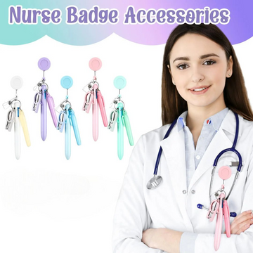 Nurse Badge Holder Set | Personalized Medical ID Holder | RN Healthcare Worker Gift