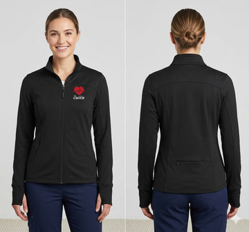 Women's Lightweight Poly-Tech Zip-Up Jacket -Style, 100% Polyester with fleece inside, for all Healthcare Workers