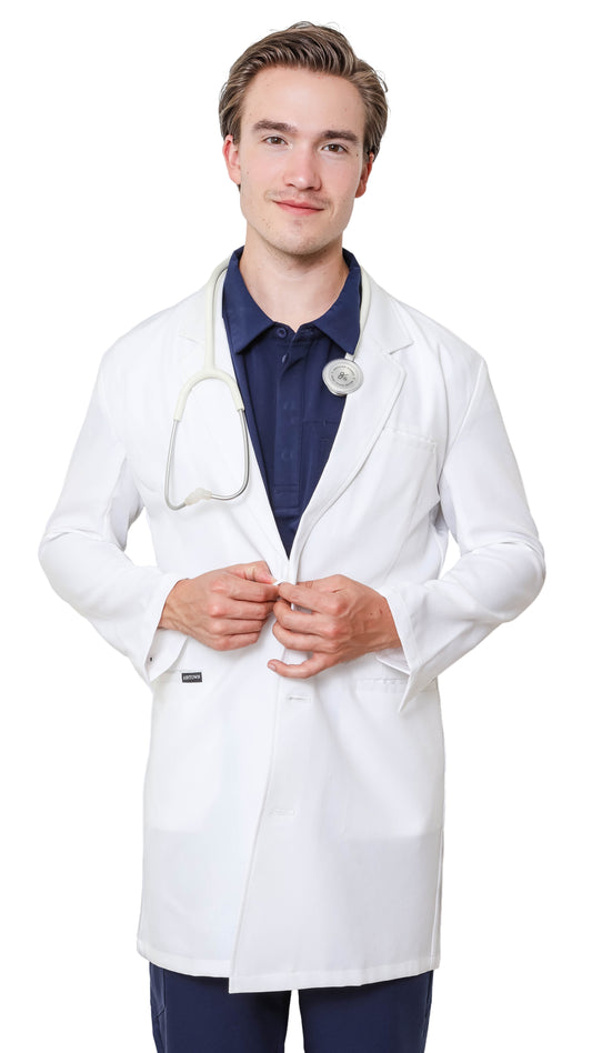 PERSONALIZED EMBRODIERY LAB COAT FOR MEN Customized it with your prefer chest logo for FREE