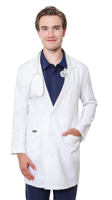 Men’s Personalized Lab Coat | Custom Embroidered Medical Coat | Professional Healthcare Apparel