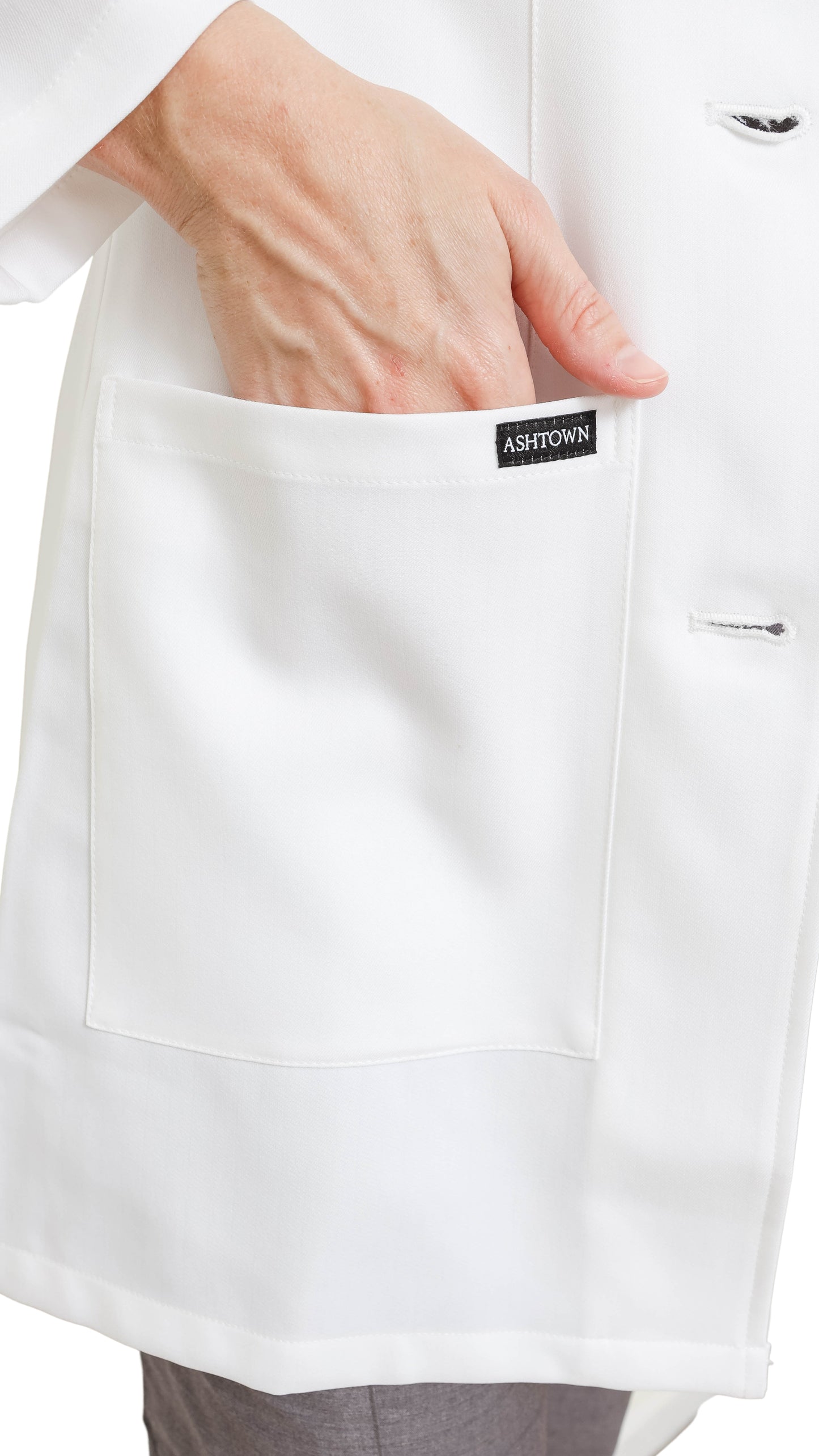 PERSONALIZED EMBRODIERY WOMEN LAB COAT Customized it with your prefer chest logo for FREE