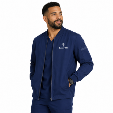 Men's Scrub Jacket – Full-Zip Medical Layer