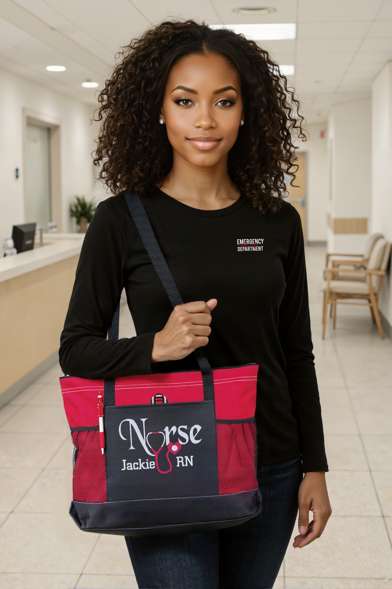 Embroidered Nurse Bag