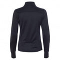 Ashtown Clothing women's black performance full-zip medical jacket with back zipper pocket and thumbhole cuffs