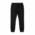 Back view of black Ashtown Clothing women's petite performance scrub joggers with ribbed cuffs and elastic waistband.