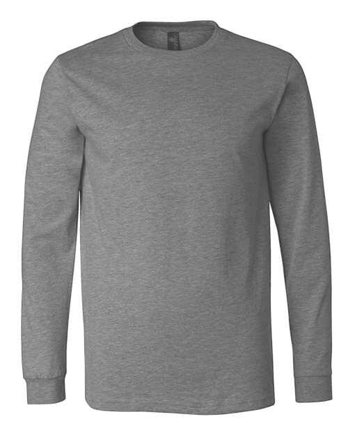 Ashtown Clothing grey long sleeve crew neck shirt for operating room nurses with a comfortable relaxed fit