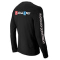 Ashtown Clothing black long sleeve t-shirt with Radiology Department graphic on back and sleeve for medical staff