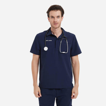 Men's Polo Scrub Set with Custom Chest Embroidery