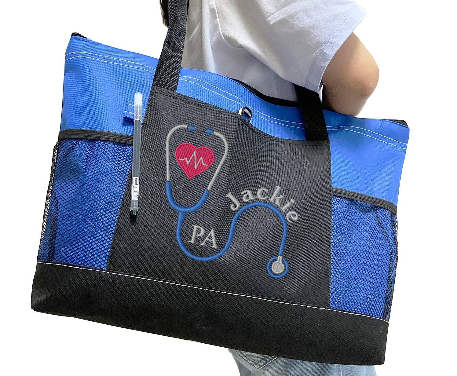 Embroidery Stethoscope Nurses Tote Bag - AshtownClothing